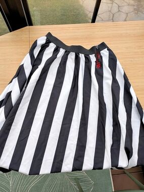 NWT Maxi Skirt Black and White Stripes